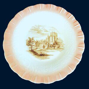1930s Bread Plate Cremax Castle Macbeth Evans 1930s Monax Depression Glass